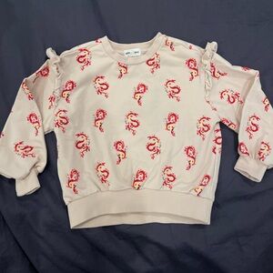 Miles the label Red Dragon print cream crew neck